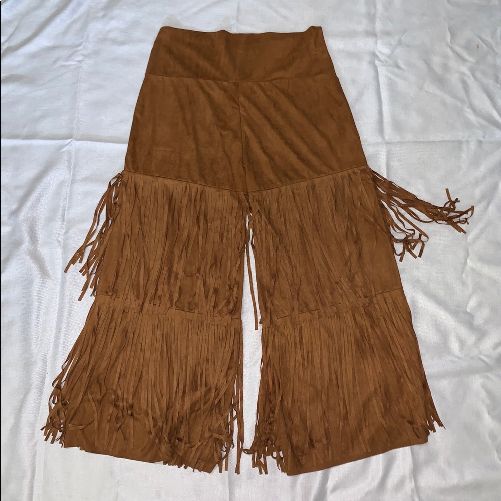 Cute western style fringe pants